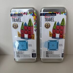 TWO SETS Magna-Tiles MicroMags Travel - Multicolor